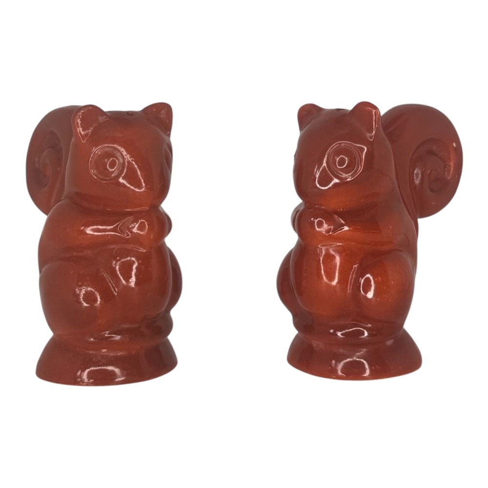 Vintage‎ Squirrel Salt and Pepper Shakers Brown Japan Mid Century Ceramic READ